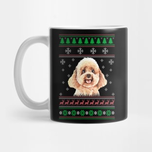 Poodle Ugly Christmas Sweater Funny Dog Lover Owner Gifts Mug